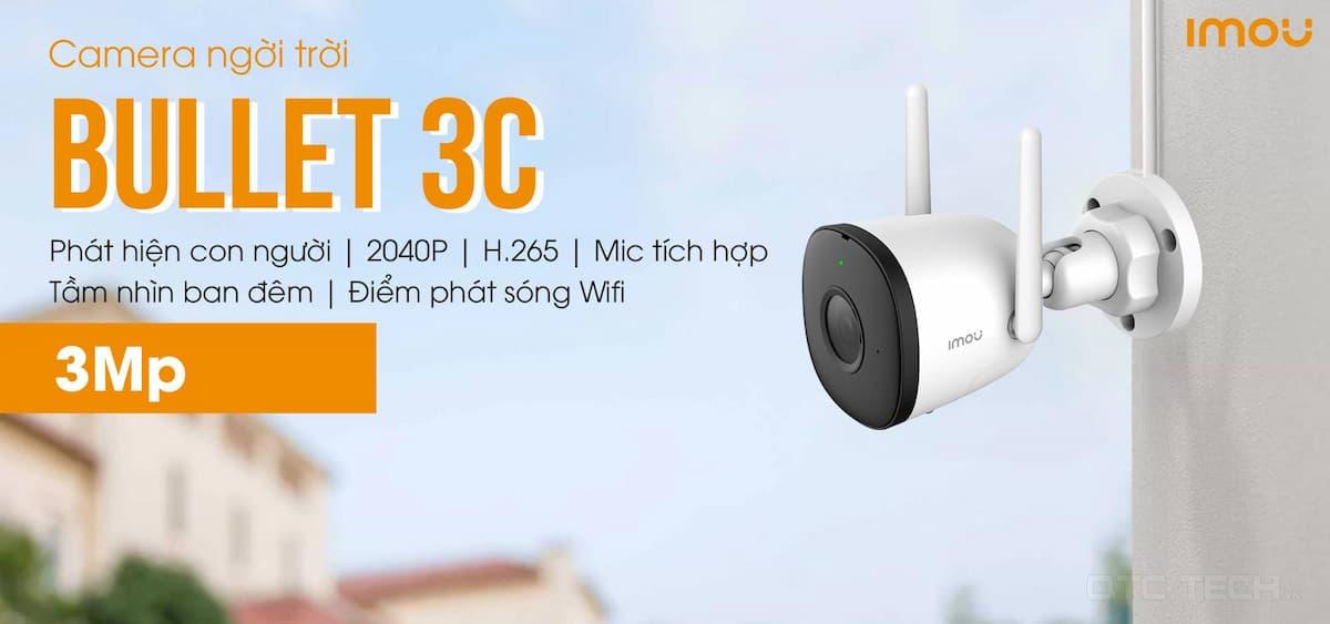 Camera IMOU Wi-Fi 3MP hỗ trợ POE IPC-S3DP-3M0WJ (Bullet 3C)