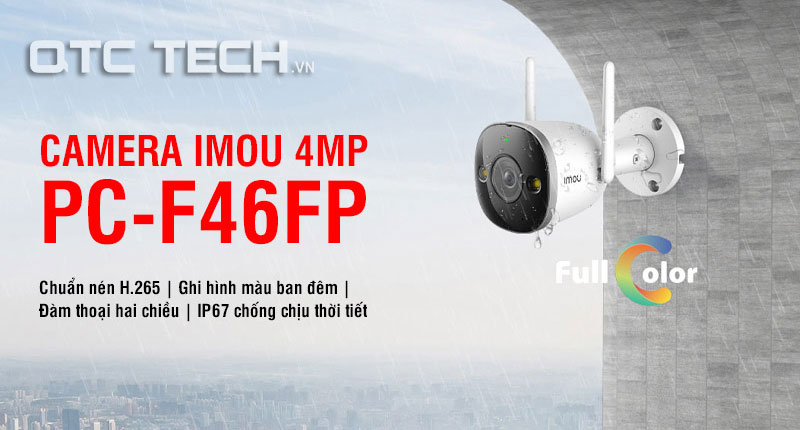 Camera IP Wifi IMOU IPC-F46FP Bullet 2S 4MP
