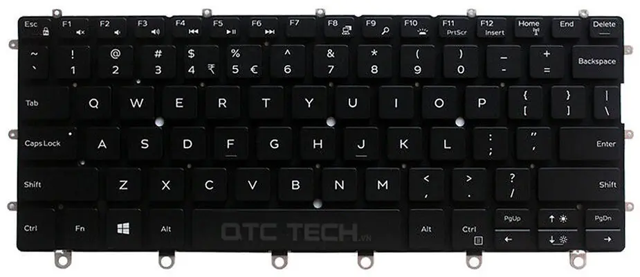 ban phim Keyboard Laptop DELL XPS 9365 co den 2 qtctech.vn