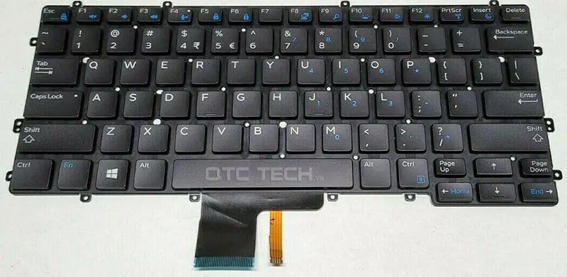 ban phim Keyboard Laptop Dell Latitude 7370 co den 1 qtctech.vn