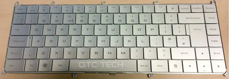 ban phim keyboard laptop Dell Adamo 13S mau bac co den qtctech.vn