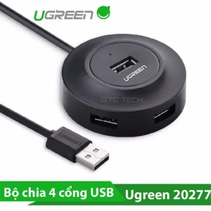 Bộ chia 4 cổng USB 2.0 Ugreen 20277 (màu đen)