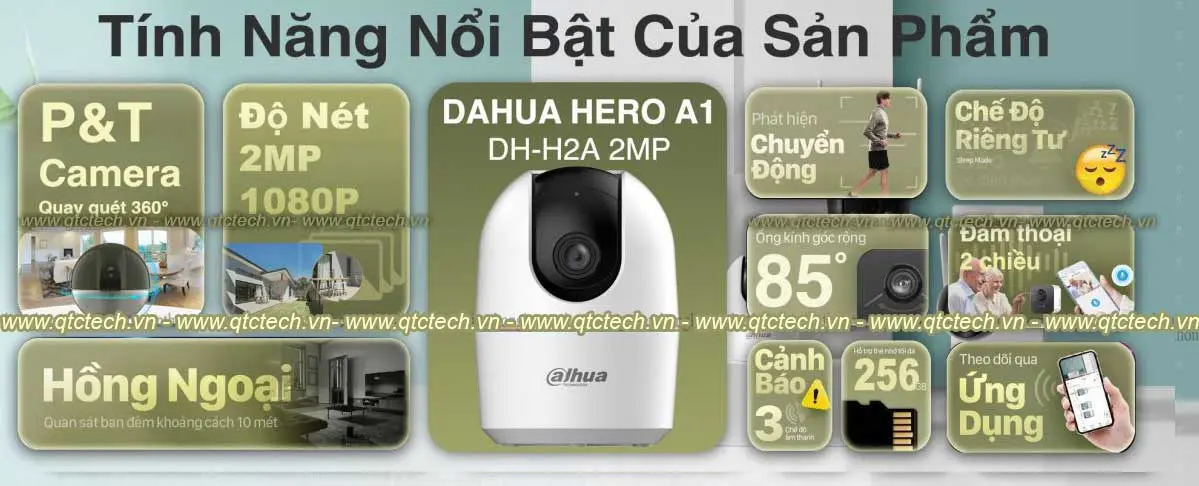 camera wifi dahua hero a1 DH H4A 4MP qtctech.vn