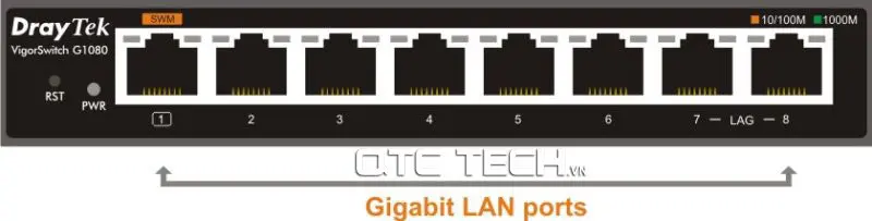 draytek vigorswitch g1080 8 port gigabit smart switch qtctech 1