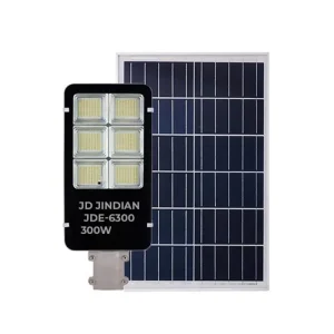 Đèn Đường Năng Lượng Mặt Trời 300W Jindian JDE-6300 (Pin lưu trữ Li-ion 36AH)