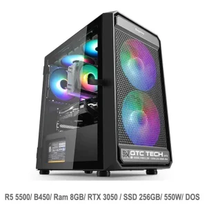 QTC PC AMD 5500 (R5 5500/ B450/ Ram 8GB/ RTX 3050 / SSD 256GB/ 550W/ DOS)