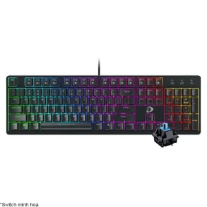 Bàn phím cơ Gaming DAREU EK1280 RGB Blue D Switch (Đen)