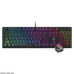 Bàn phím cơ Gaming DAREU EK1280 RGB Red D Switch (Đen)