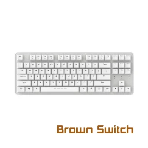 Bàn phím cơ không dây Dare-U EK807G (Brown D Switch) (Trắng)