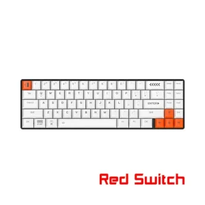 Bàn phím cơ không dây DareU EK871 White Orange Red Switch