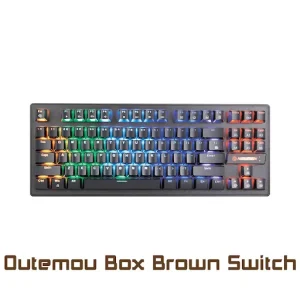 Bàn phím cơ Newmen GE87 (Outemou Box Brown Switch) (Đen)