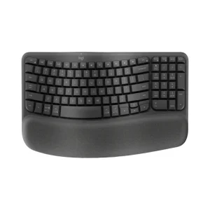 Bàn Phím Công Thái Học Không Dây Logitech Wave Keys Wireless/Bluetooth/Đen (Graphite) (920-012281)