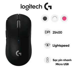 Chuột gaming không dây Logitech G Pro X - SuperLight (Đen)