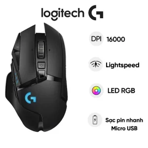 Chuột gaming không dây Logitech G502 Lightspeed (Đen)