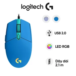 Chuột gaming Logitech G203 (Xanh dương)