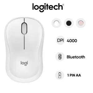 Chuột không dây bluetooth Logitech M240 (Trắng)