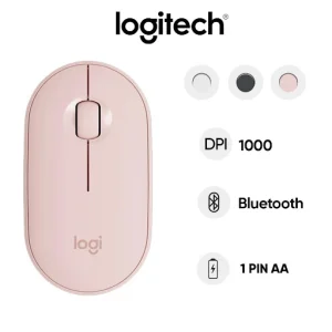 Chuột không dây bluetooth Logitech Pebble M350 (Hồng)