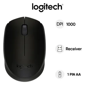 Chuột máy tính không dây Logitech M170 (Đen)