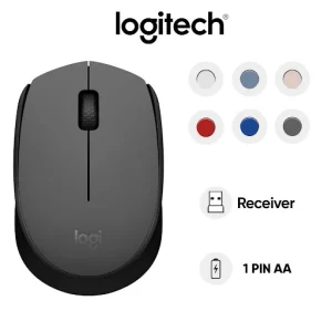 Chuột máy tính không dây Logitech M171 (Xám)