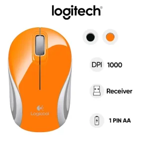 Chuột máy tính không dây Logitech M187 (Cam)