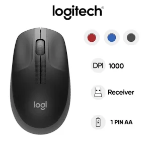 Chuột máy tính không dây Logitech M190 (Đen)