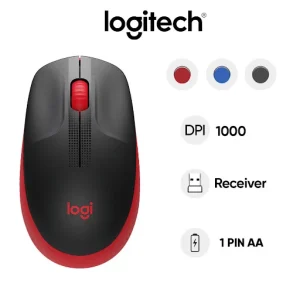 Chuột máy tính không dây Logitech M190 (Đỏ)