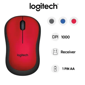 Chuột máy tính không dây Logitech M221 (Đỏ)