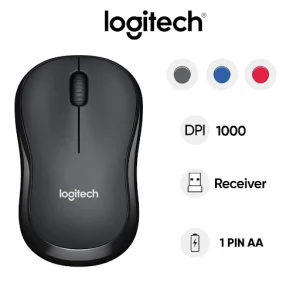 Chuột máy tính không dây Logitech M221 (Xám)