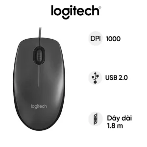 Chuột máy tính Logitech M90 (Xám Đen)