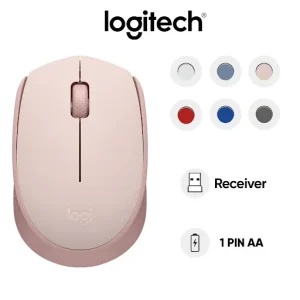 CHUỘT VI TÍNH (MOUSE) LOGITECH M171 WIRELESS/HỒNG (ROSE)