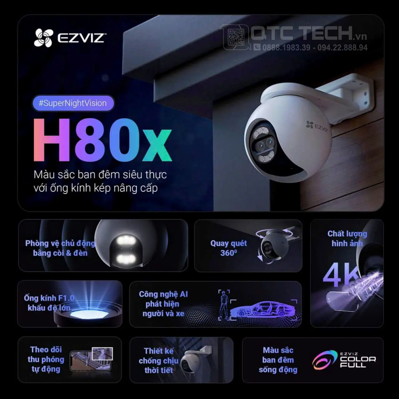 camera wifi ezviz h80x dual 8mp 4k fullcolor qtctech 1 1