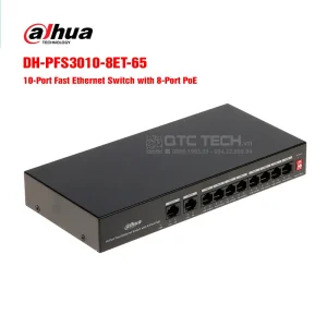 Switch PoE 8 port DAHUA DH-PFS3010-8ET-65